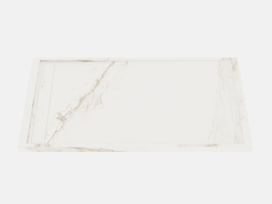 HYDRA Larsen Super Blanco-Gris Natural | Platos de ducha | INALCO