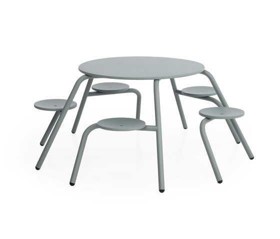Virus 5-Sitzer mit Flache Tischplatte (ohne Sonnenschirmöffnung | Tisch-Sitz-Kombinationen | extremis
