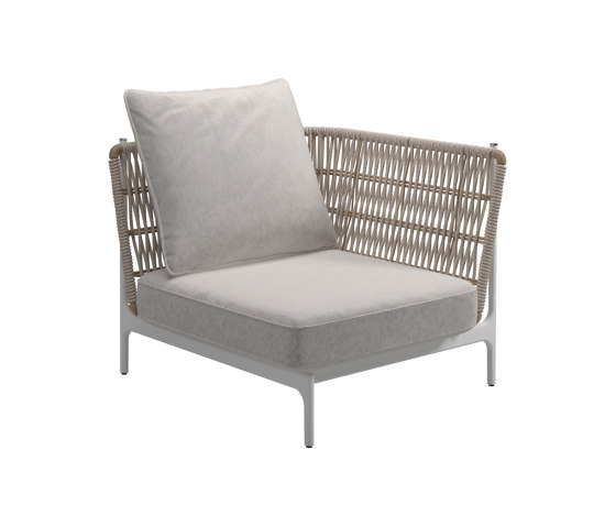 Grand Weave Small Corner Unit White | Armchairs | Gloster Furniture GmbH