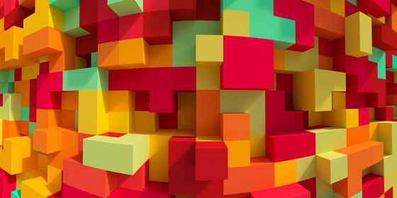 Ap Digital 4 | Tapete | Digitaldruck DD108895 3Dcubes Colour | Wandbeläge / Tapeten | Architects Paper