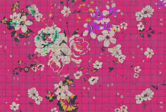 Walls By Patel 2 | Tapete | Digitaldruck DD113827 Flower Plaid 2 | Wandbeläge / Tapeten | Architects Paper