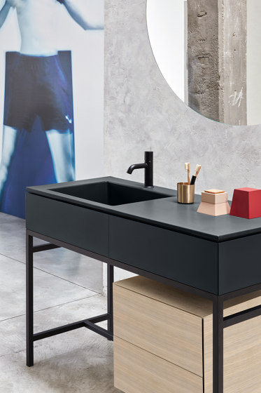 Milano washbasin with cabinet | Wash basins | Ceramica Cielo