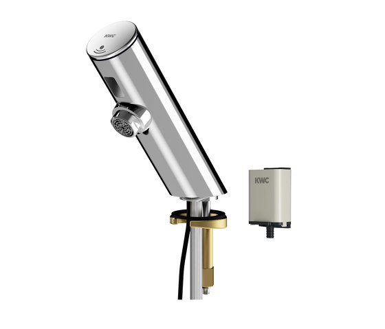 F3E Electronic pillar tap with battery compartment | Wash basin taps | KWC Professional