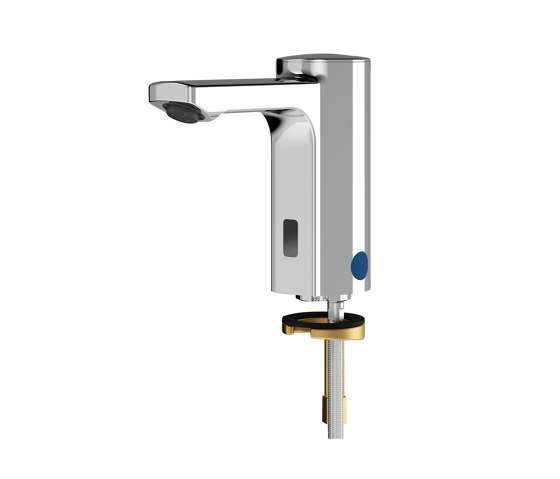 F5E Electronic pillar tap with battery operation | Wash basin taps | KWC Professional