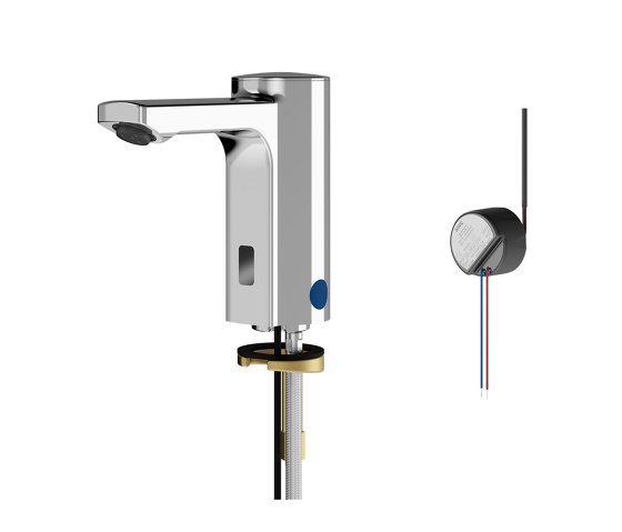 F5E Electronic pillar tap with in-wall power supply | Wash basin taps | KWC Professional