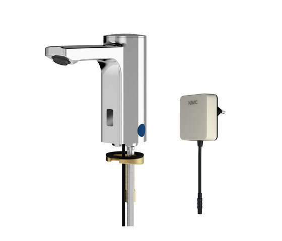 F5E Electronic pillar tap with plug-in power supply unit | Wash basin taps | KWC Professional