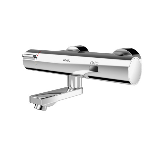 F5E-Therm Electronic thermostatic wall-mounted mixer for separate power supply | Wash basin taps | KWC Professional