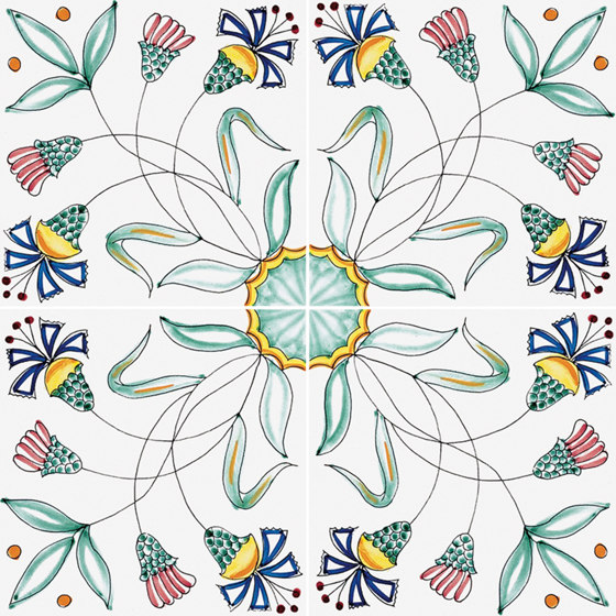 Classico Vietri Fiore Stilizzato | Ceramic tiles | Ceramica Francesco De Maio