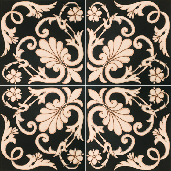 Fiori Scuri Ieranto Nero | Ceramic tiles | Ceramica Francesco De Maio