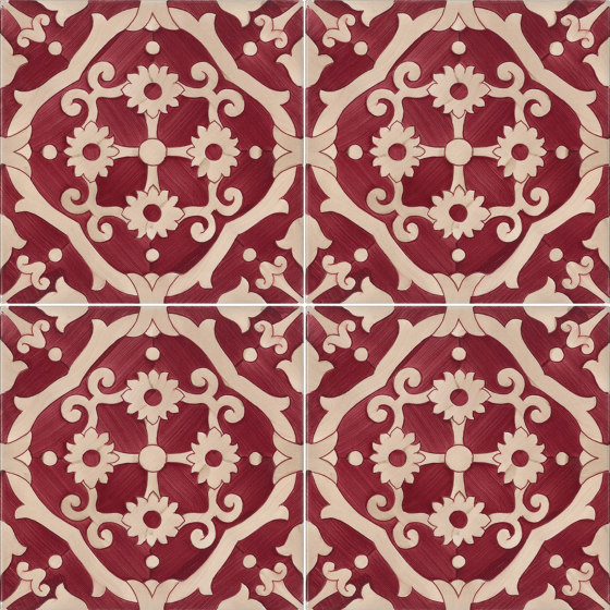 Fiori Scuri Tovere Rosso | Baldosas de cerámica | Ceramica Francesco De Maio
