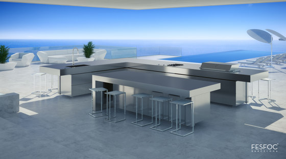 KITCHEN ISLAND STAINLESS STEEL RAIATEA | Island kitchens | Fesfoc