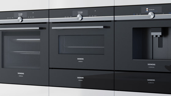 iQ700, Built-in compact oven with steam function, 45 cm, Black | Ovens | Siemens Home Appliances