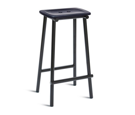 Tubby Tube Bar Stool | Wooden Seat | Tabourets de bar | Please Wait to be Seated