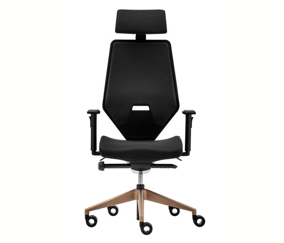 V6 swivel chair, upholstered with headrest | Sillas de oficina | VANK