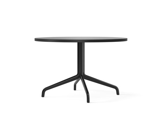 Harbour Column Lounge Table, Ø80, Black Aluminium & Steel / Black Oak | Coffee tables | Audo Copenhagen