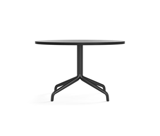 Harbour Column Lounge Table, Ø80, Black Aluminium & Steel / Black Oak | Coffee tables | Audo Copenhagen