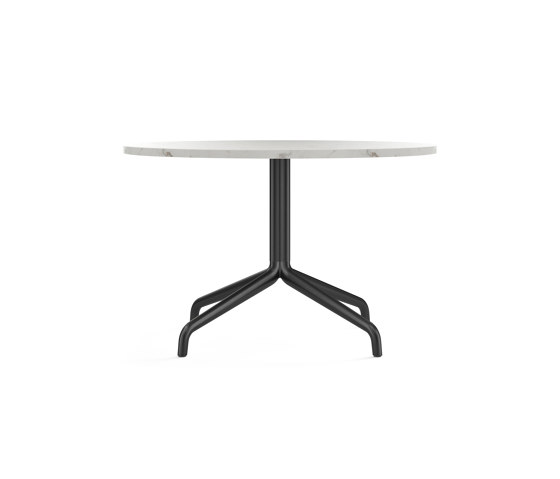 Harbour Column Lounge Table, Ø80, Black Aluminium & Steel / Estremoz Marble | Tables basses | Audo Copenhagen