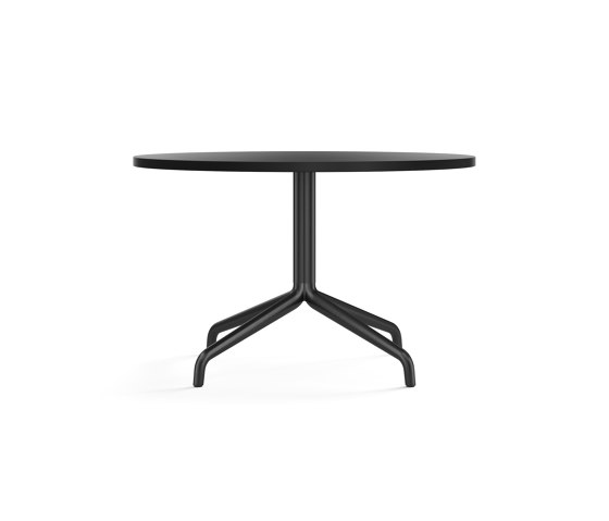 Harbour Column Lounge Table, Ø80, Black Aluminium & Steel / Charcoal Linoleum | Couchtische | Audo Copenhagen