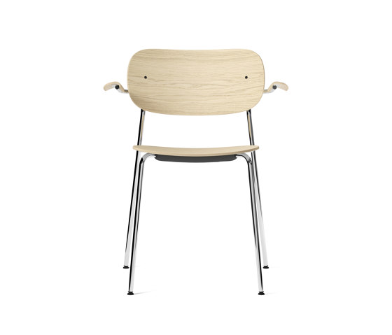 Co Chair w/ Armrest, Chrome / Natural Oak | Sedie | Audo Copenhagen