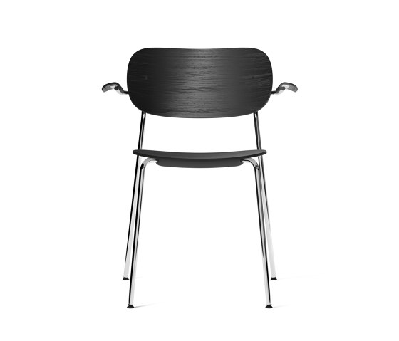 Co Chair w/ Armrest, Chrome / Black Oak | Stühle | Audo Copenhagen