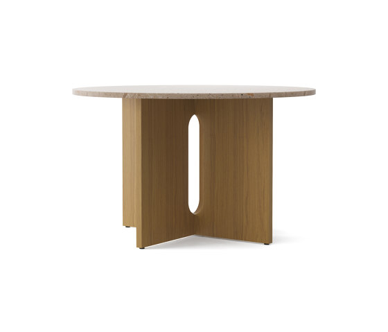 Androgyn Dining Table, Ø120, Natural Oak/Sand Stone | Tables de repas | Audo Copenhagen