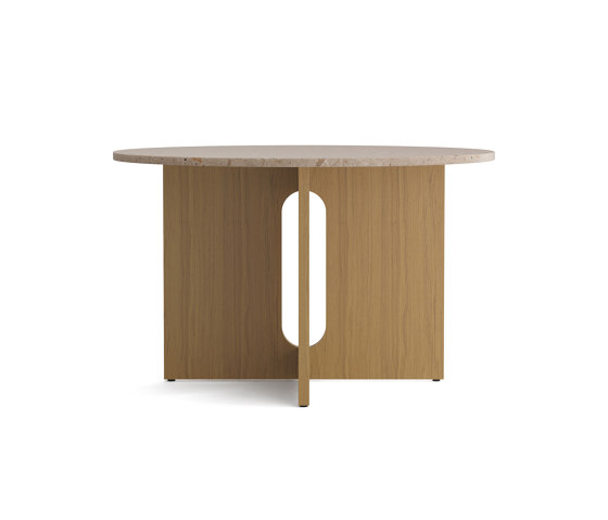 Androgyn Dining Table, Ø120, Natural Oak/Sand Stone | Dining tables | Audo Copenhagen