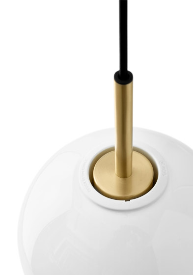 TR Bulb Pendant, Brass / Shiny Opal, w/Dim to Warm | Suspended lights | Audo Copenhagen