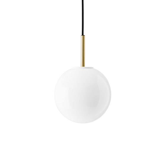 TR Bulb Pendant, Brass / Shiny Opal, w/Dim to Warm | Suspended lights | Audo Copenhagen