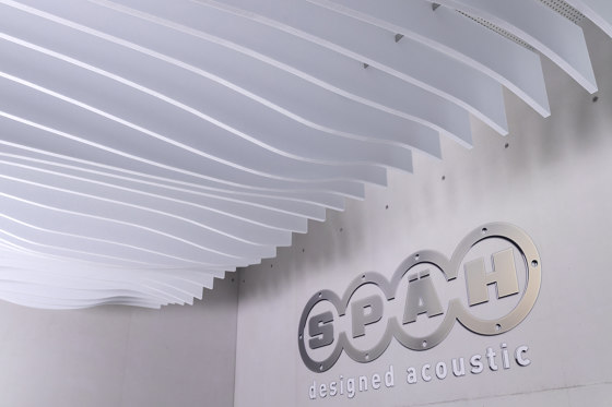 recycled greenPET | designed acoustic baffle greenPET | Sound absorbing ceiling systems | SPÄH designed acoustic