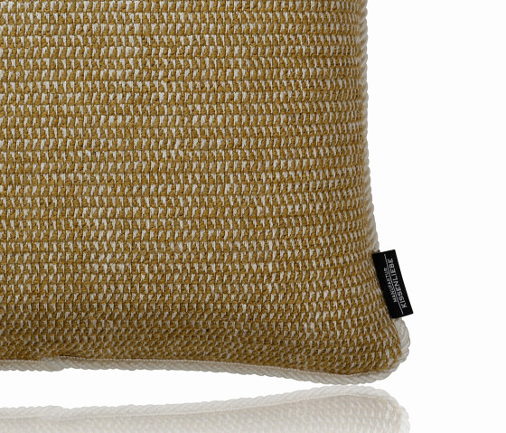 Crochet Frame mustard |40x40| | Cushions | Manufaktur Kissenliebe