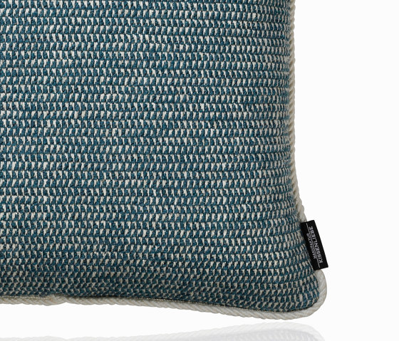 Crochet Frame teal |40x40| | Coussins | Manufaktur Kissenliebe