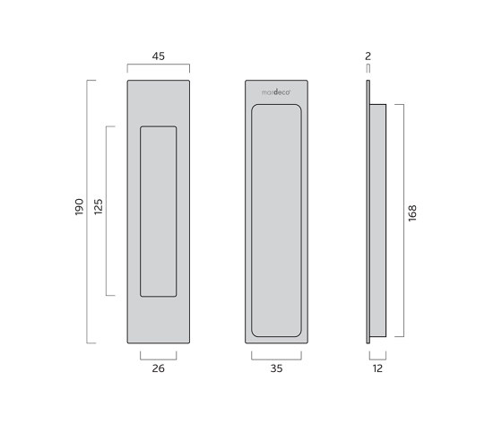 Mardeco Flush Pull Polished Chrome | Poignées cuvettes | Mardeco International Ltd.