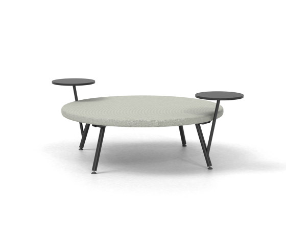 Autobahn, Circular ottoman with two floating tables | Bancos | Derlot