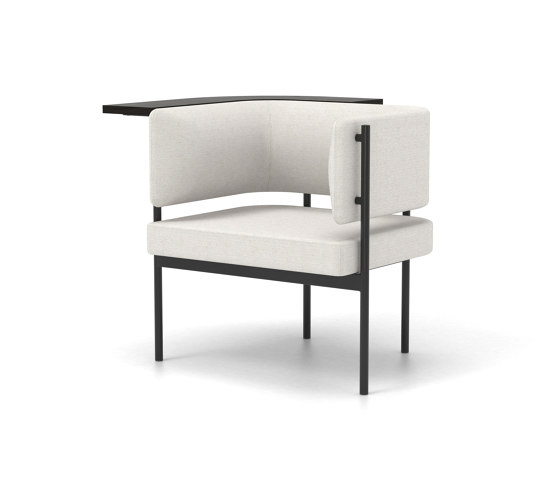 Crescent, Armchair with floating table | Sessel | Derlot