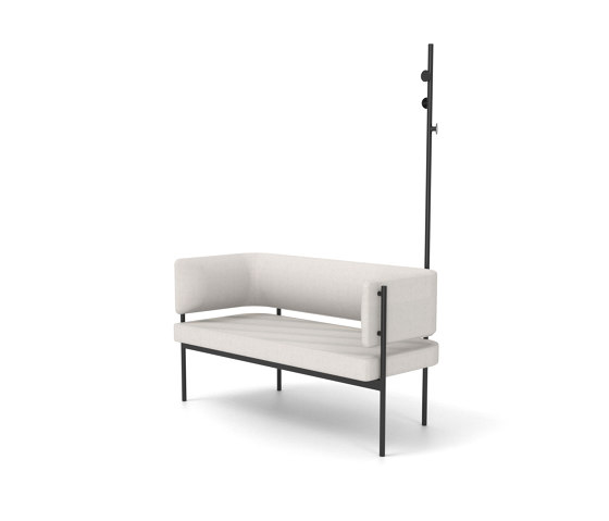 Crescent, Two seater sofa with coat stand | Divani | Derlot