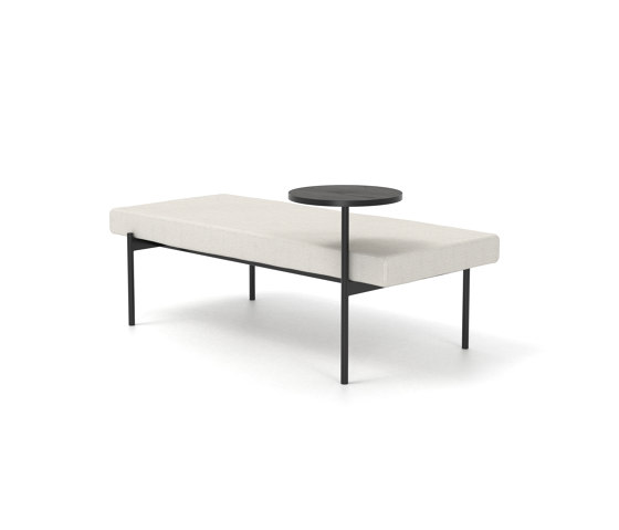 Crescent, Bench with floating table | Panche | Derlot