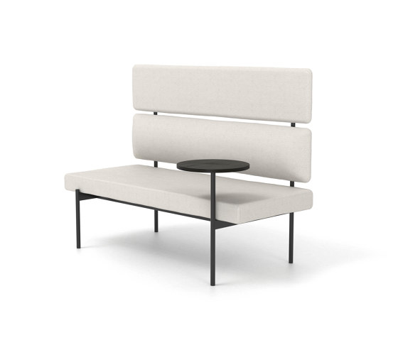 Crescent, High-back seat with floating table | Benches | Derlot