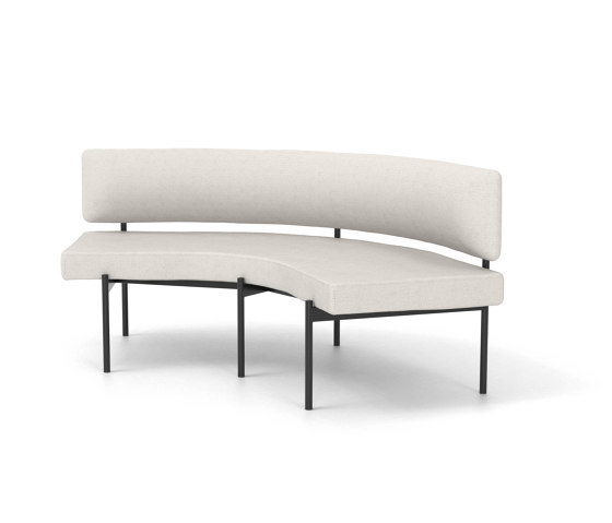 Crescent, 72˚ Mid-back curved bench | Panche | Derlot