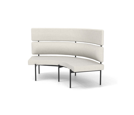 Crescent, 72˚ High-back curved bench | Benches | Derlot