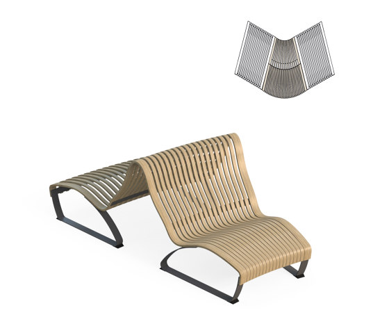 Nova C Double Lounge 15° | Panche | Green Furniture Concept