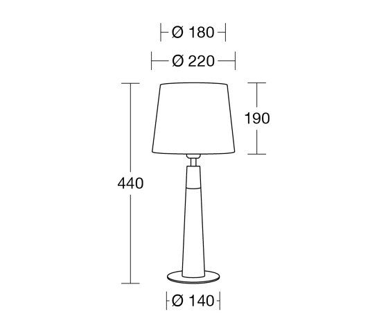 Conico natural oak | Table lights | HerzBlut