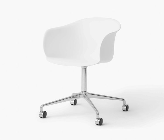 Elefy JH36 Polished Aluminium w. White | Chairs | &TRADITION