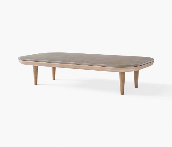 Fly Table SC5 White Oiled Oak w. Honed Azul Valverde | Coffee tables | &TRADITION