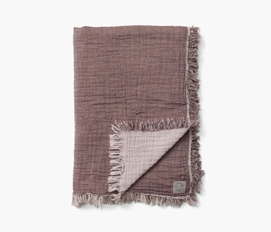 &Tradition Collect | Cotton Throw SC32-SC33 Cloud & Burgundy | Plaids | &TRADITION