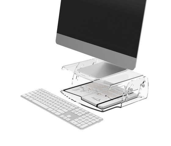 Addit monitor riser - adjustable 550 | Table accessories | Dataflex