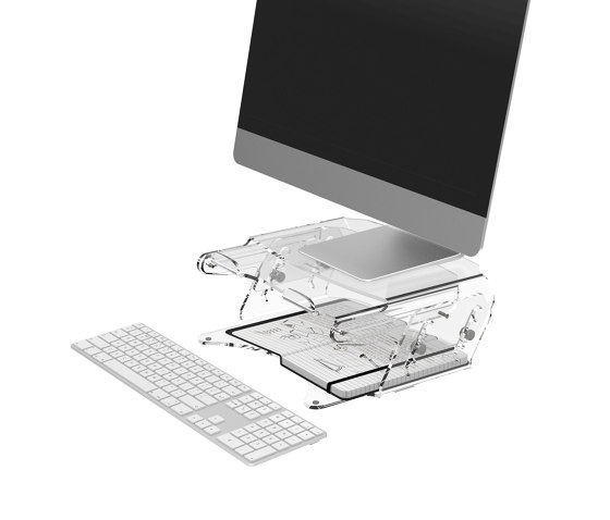 Addit monitor riser - adjustable 570 | Table accessories | Dataflex