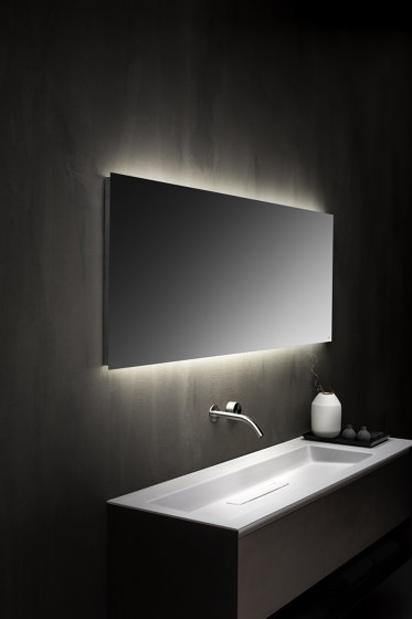 Mirrors With Straight Edges With Led Back Lighting | Bath mirrors | Falper