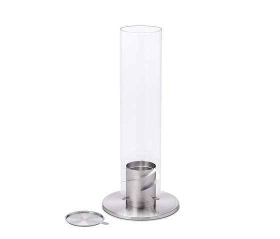 SPIN 120 Tabletop Fireplace silver | Torches | höfats