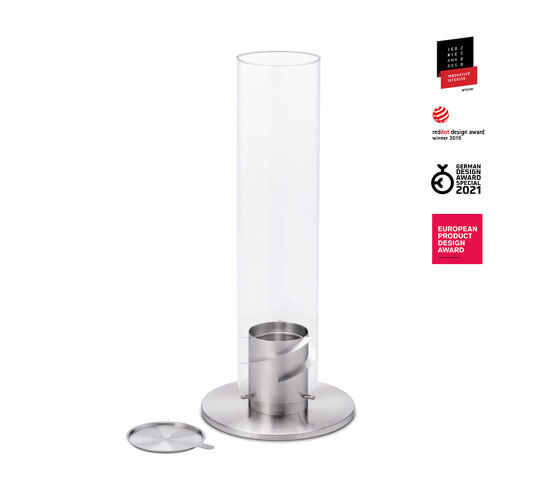 SPIN 120 Tabletop Fireplace silver | Torches | höfats