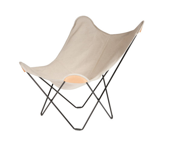 Canvas Mariposa Butterfly Chair Crude Nature Black Frame | Sillones | Cuero Design